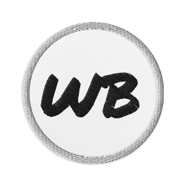 3" WB Embroidered Patch (White)